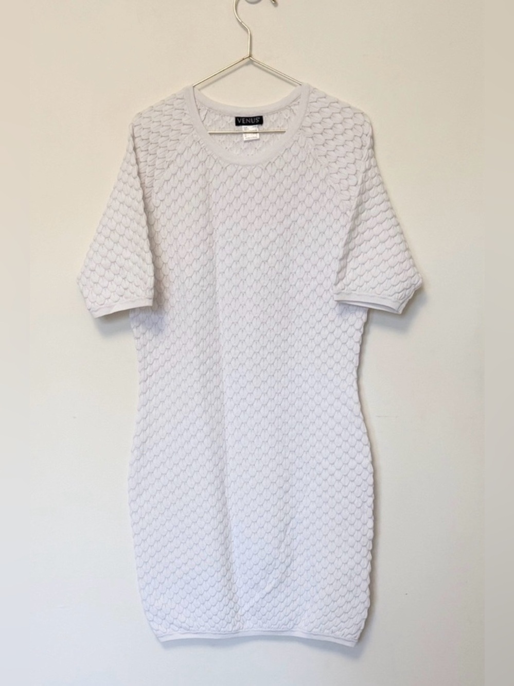Sexy Venus Body Con Scale-Like Textured White Mini Party Ready Dress 🔥